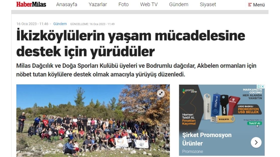 Akbelen Ormanları için yürüdük...