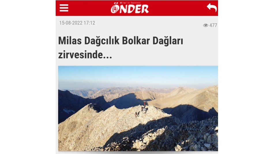 Milas Önder Medetsiz Zirve haberi