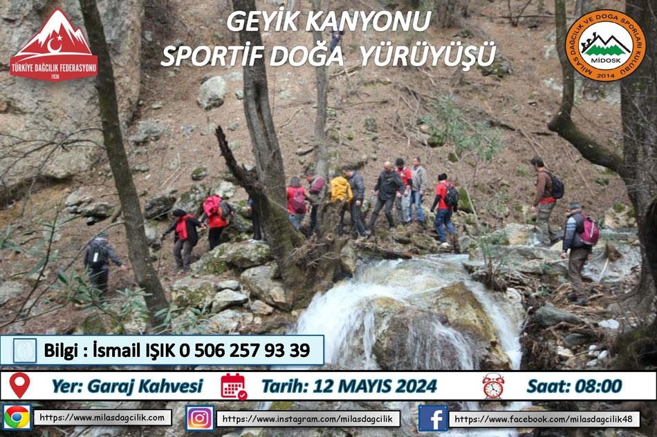 GEYİK KANYONU SPORTİF DOĞA YÜRÜYÜŞÜ