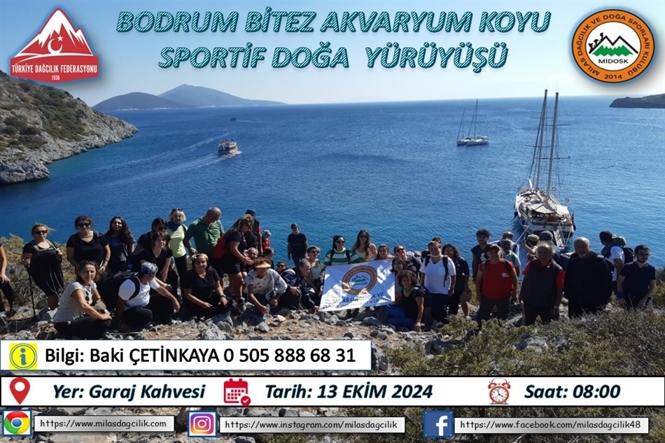 BODRUM BİTEZ AKVARYUM KOYU SPORTİF DOĞA YÜRÜYÜŞÜ