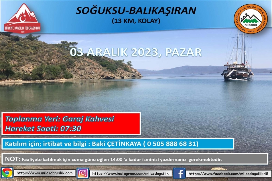 SOĞUKSU-BALIKAŞIRAN SPORTİF DOĞA YÜRÜYÜŞÜ